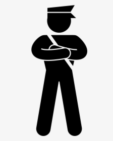Silhouette Security Guard Png, Transparent Png, Free Download