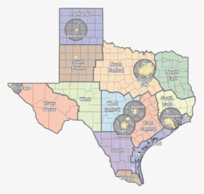 Fftx Region Map - Map Of Texas Markets, HD Png Download, Free Download