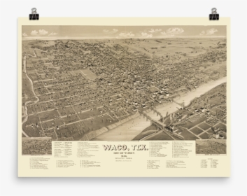 Old Waco Texas Map, HD Png Download, Free Download