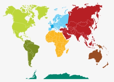 Carte Du Monde Continents , Png Download - World Map, Transparent Png, Free Download