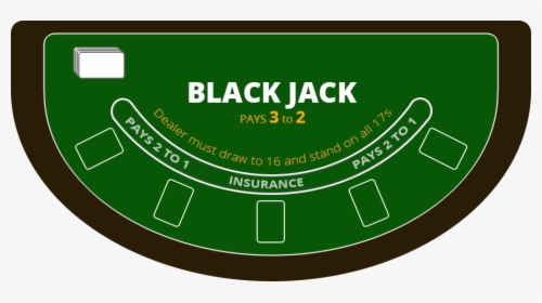 Blackjack Table Png - Black Jack Table Template, Transparent Png, Free Download