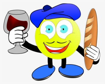 Frenchman, Beret, Budget, Wine, Smiley, France - France Smiley, HD Png Download, Free Download