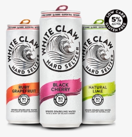 Picture Of Three Cans Of White Claw Hard Seltzer - White Claw Ruby Grapefruit, HD Png Download, Free Download
