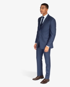 Dark Blue Notch Lapel Suit - Ike Behar, HD Png Download, Free Download