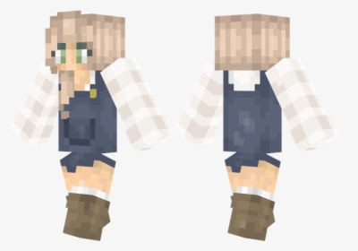Girl With Overalls Minecraft Skin, HD Png Download, Free Download