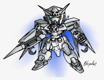 Mecha Sd Gundam Drawing Art - Chibi Gundam Art, HD Png Download, Free Download