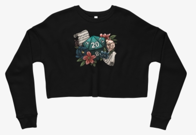 Bard D20 Crop Sweatshirt , Png Download - Long-sleeved T-shirt, Transparent Png, Free Download