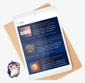 An Ipad Showing Jaxx Liberty"s News Module Where Users - Flyer, HD Png Download, Free Download