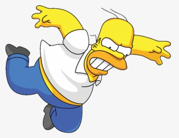 Falling Homer , Png Download - Simpsons Homer Vs Giant Chicken, Transparent Png, Free Download