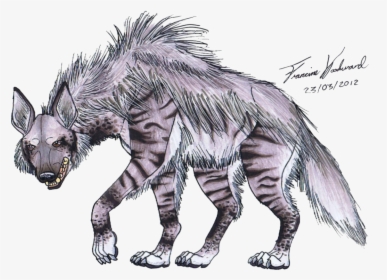 Hyena Png - Drawing Striped Hyena, Transparent Png, Free Download