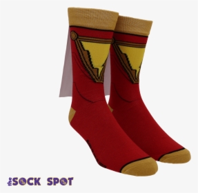 Dc Comics Shazam Caped 3d Socks - Sock, HD Png Download, Free Download