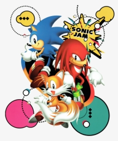 Sonic, Tails And Knuckles Promotional Clipart , Png - Sonic Jam Promotional Art, Transparent Png, Free Download