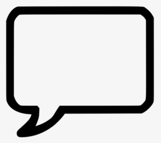 Vector Graphics Of Thick Line Speech Bubble - Rectangle Thought Bubble Png, Transparent Png, Free Download
