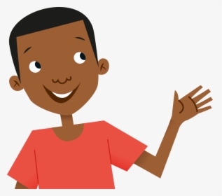 Kid Thinking Png - Child Waving Clipart, Transparent Png, Free Download
