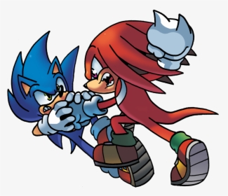 Sonic The Hedgehog Clipart Knuckles - Sonic And Knuckles Fighting, HD Png Download, Free Download