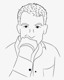 Person Thinking Clipart - Drawing Of A Person Thinking, HD Png Download, Free Download