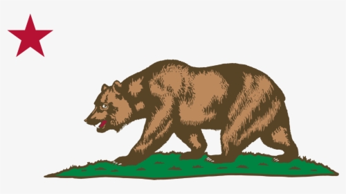 California Republic Flag Of California California Grizzly - California Bear Flag Vector, HD Png Download, Free Download