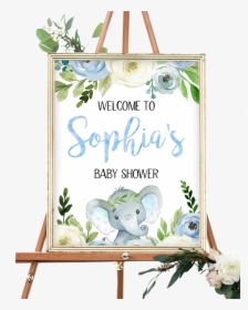 Transparent Baby Shower Elephant Png - Baby Shower Welcome Board, Png Download, Free Download