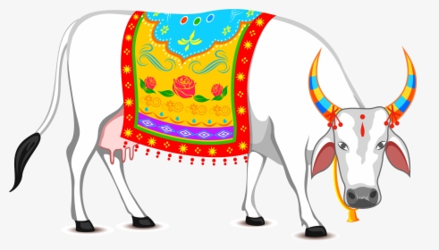 Bulls Clipart Pongal - Pongal Cow, HD Png Download, Free Download