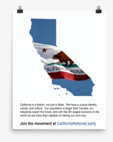 Cnp California Map And Flag, Glossy Poster - California Proposition 65, HD Png Download, Free Download