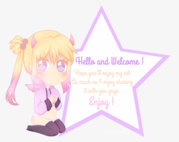 Kawaii Pastel Profile Welcome Sign By Lunarcandy On - Cartoon, HD Png Download, Free Download