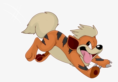 Growlithe Uses Take Down - Cartoon, HD Png Download, Free Download