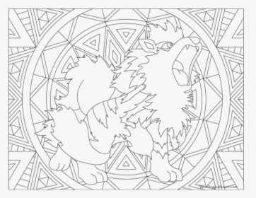 Pokemon Growlithe Coloring Pages - Pikachu Coloring Page Adult, HD Png Download, Free Download