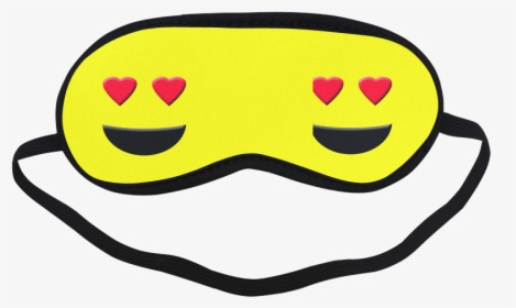 Emoticon Heart Smiley Sleeping Mask - Blindfold Drawing, HD Png Download, Free Download