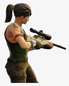 Fortnite Character With Sniper Png, Transparent Png, Free Download