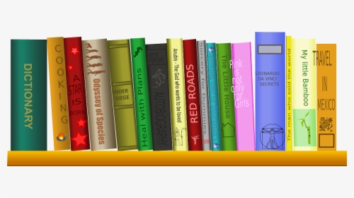 Books On Shelf Png - Books On Shelf Clipart, Transparent Png, Free Download