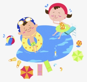 Child Clip Art A - Kid Swimming Pool Clipart Png, Transparent Png, Free Download