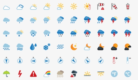 Picons Weather - Full Preview - Weather Icons Png Transparent, Png Download, Free Download
