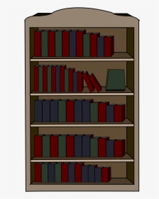 Free To Use &amp, Public Domain Bookcase Clip Art - Cartoon Bookshelf No Background, HD Png Download, Free Download