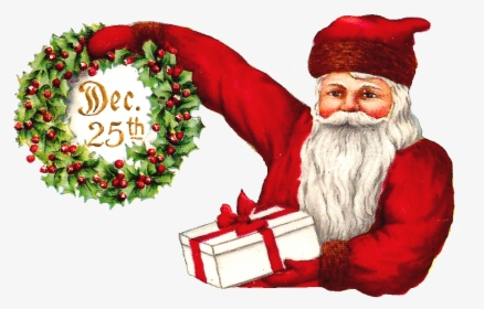 Santa Digital Clip Art - Vintage Santa Santa Clipart Transparent, HD Png Download, Free Download