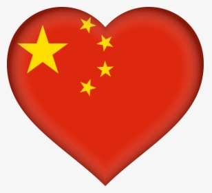 China Flag Heart Png, Transparent Png, Free Download