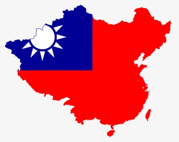 Chinese Map Flag Png - Republic Of China Mainland, Transparent Png, Free Download