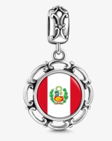 Peru Flag Dangle Charm Silver"  Class= - Soufeel, HD Png Download, Free Download