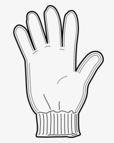 Glove, Warm, Wool, Clothing, Winter Clothing, Cold - Glove Clip Art Black And White, HD Png Download, Free Download