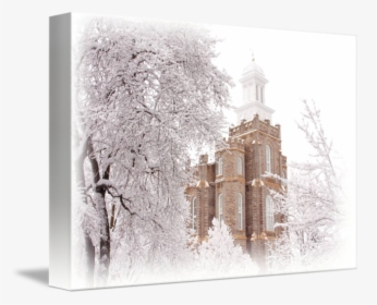Logan Temple Gallery Wrap Canvas Photography - Logan Lds Temple Winter, HD Png Download, Free Download