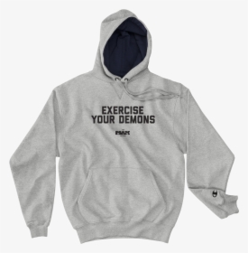 1 Exerciseyourdemons Ammoathleticslogo Mockup Front - Champion First Hoodie, HD Png Download, Free Download