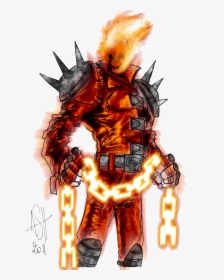 Download Ghost Rider Face Png Image - Color Ghost Rider Draw, Transparent Png, Free Download