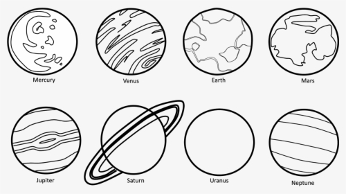 Collection Of Planet - Mercury Planet Black And White, HD Png Download, Free Download