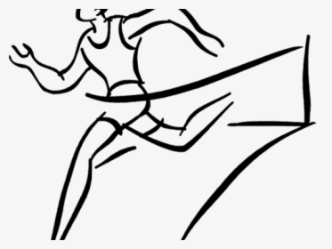 Transparent Athletics Clipart Images - Crossing Finish Line Drawing, HD Png Download, Free Download