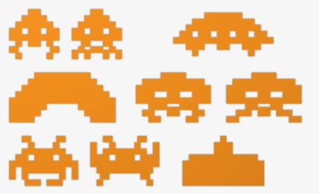 3d Design By Odds And Ends Sep 6, - Space Invaders Orange Transparent, HD Png Download, Free Download