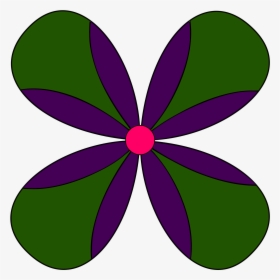 Purple & Green Flower Clip Arts - Graphic Design, HD Png Download, Free Download