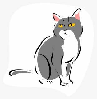 Cat Svg Clip Arts - Cat Art Png, Transparent Png, Free Download