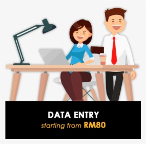 Transparent Data Entry Clipart - Working On Pc Png, Png Download, Free Download