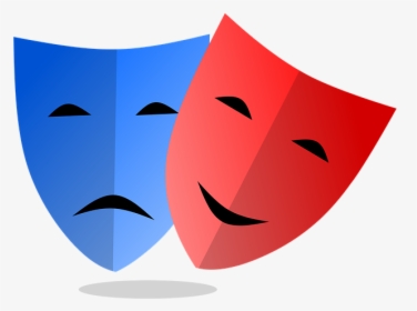 Masks, Emotion, Mardi Gras, Tragedy, Theatre, Comedy - Cartoon, HD Png Download, Free Download