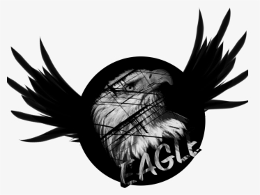 Icon Logo Flat Combine Clear Drawing Black White Adobe - Black And White Painted Eagle, HD Png Download, Free Download