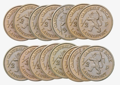 15 Loren Lannister Half-pennies Gaming Coins , Png - Coin, Transparent Png, Free Download